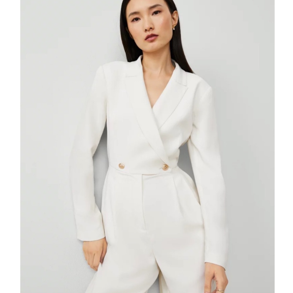 Ann Taylor Classic Winter White Jumpsuit